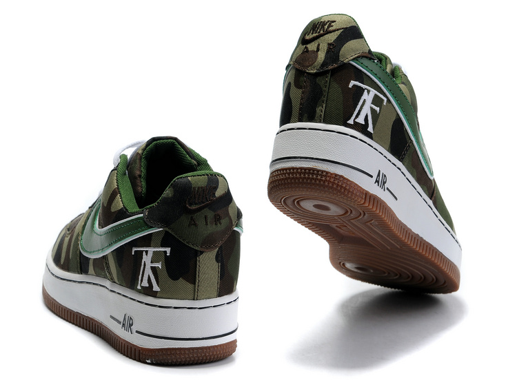 Nike Air Force Camouflage AF1 nouveaux hommes bruns (3)